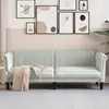 Image de vidaXL Canapé à 3 places gris clair velours