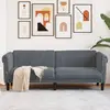 Image de vidaXL Canapé à 3 places gris foncé velours