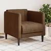 Image de vidaXL Fauteuil marron similicuir daim