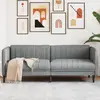 Image de vidaXL Canapé à 3 places gris clair tissu