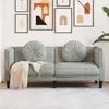 Image de vidaXL Canapé avec coussins 2 places gris clair velours
