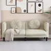 Image de vidaXL Canapé avec coussins 2 places crème velours