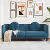 Image de vidaXL Canapé avec coussins 3 places bleu velours