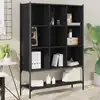 Image de vidaXL Bibliothèque noir 102x30x141,5 cm bois d'ingénierie