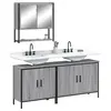 Image de vidaXL Ensemble de meubles de salle de bain 3 pcs Sonoma gris