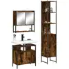 Image de vidaXL Ensemble de meubles de salle de bain 3 pcs Chêne fumé