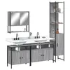 Image de vidaXL Ensemble de meubles de salle de bain 4 pcs Sonoma gris