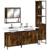 Image de vidaXL Ensemble de meubles de salle de bain 4 pcs Chêne fumé Bois