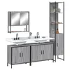 Image de vidaXL Ensemble de meubles de salle de bain 4 pcs Sonoma gris