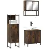 Image de vidaXL Ensemble de meubles de salle de bain 3 pcs Chêne fumé