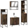 Image de vidaXL Ensemble de meubles de salle de bain 4 pcs Chêne fumé Bois