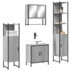 Image de vidaXL Ensemble de meubles de salle de bain 4 pcs Sonoma gris