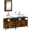 Image de vidaXL Ensemble de meubles de salle de bain 3 pcs Chêne fumé