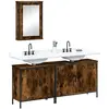 Image de vidaXL Ensemble de meubles de salle de bain 3 pcs Chêne fumé