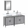 Image de vidaXL Ensemble de meubles de salle de bain 3 pcs Sonoma gris
