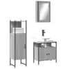 Image de vidaXL Ensemble de meubles de salle de bain 3 pcs Sonoma gris