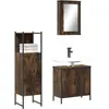 Image de vidaXL Ensemble de meubles de salle de bain 3 pcs Chêne fumé