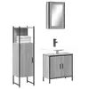 Image de vidaXL Ensemble de meubles de salle de bain 3 pcs Sonoma gris