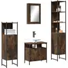 Image de vidaXL Ensemble de meubles de salle de bain 4 pcs Chêne fumé Bois