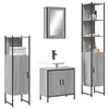 Image de vidaXL Ensemble de meubles de salle de bain 4 pcs Sonoma gris