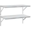Image de vidaXL Étagères murales 2 pcs 75x40 cm argenté acier inoxydable