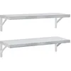 Image de vidaXL Wandschappen 2 st 75x30 cm roestvrijstaal zilverkleurig