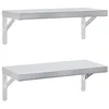 Image de vidaXL Wandschappen 2 st 50x23,5 cm roestvrijstaal zilverkleurig