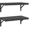 Image de vidaXL Étagères murales 2 pcs 50x30 cm noir acier inoxydable