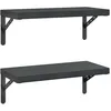 Image de vidaXL Wandschappen 2 st 50x23,5 cm roestvrijstaal zwart