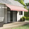 Image de vidaXL Tissu de remplacement pour auvent rayures rouges et blanches