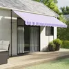 Image de vidaXL Tissu de remplacement de cantonnière d'auvent rayure bleu blanc