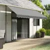 Image de vidaXL Tissu de remplacement de cantonnière d’auvent rayure anthracite