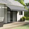 Image de vidaXL Tissu de remplacement de cantonnière d’auvent rayure anthracite