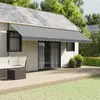 Image de vidaXL Tissu de remplacement de cantonnière d’auvent rayure anthracite