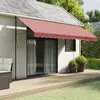 Image de vidaXL Tissu de remplacement de cantonnière d’auvent rayure bordeaux