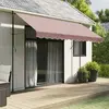 Image de vidaXL Tissu de remplacement de cantonnière d'auvent rayure marron