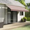Image de vidaXL Tissu de remplacement de cantonnière d’auvent rayure marron 4 m