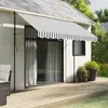 Image de vidaXL Tissu de remplacement de cantonnière d’auvent anthracite blanc