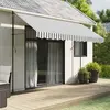 Image de vidaXL Tissu de remplacement de cantonnière d’auvent anthracite blanc