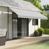 Image de vidaXL Tissu de remplacement de cantonnière d’auvent anthracite blanc