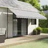 Image de vidaXL Tissu de remplacement de cantonnière d’auvent anthracite blanc