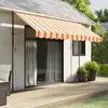 Image de vidaXL Tissu de remplacement de cantonnière d’auvent jaune orange 3,5m