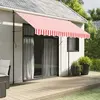 Image de vidaXL Tissu de remplacement de cantonnière d’auvent rouge blanc 3 m