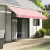 Image de vidaXL Tissu de remplacement de cantonnière d’auvent rouge blanc 3,5 m