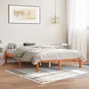 Image de vidaXL Cadre de lit sans matelas cire marron 135x190cm bois pin massif