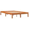 Image de vidaXL Cadre de lit sans matelas cire marron 140x190cm bois pin massif