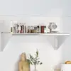 Image de vidaXL Étagère murale 100x45x31 cm argenté acier inoxydable