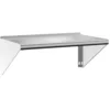 Image de vidaXL Wandschap 75x45x31 cm roestvrijstaal zilverkleurig