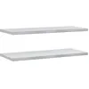 Image de vidaXL Wandschappen 2 st 100x40 cm roestvrijstaal zilverkleurig