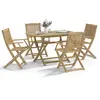 Image de vidaXL Ensemble à manger de jardin 5 pcs Bois d'acacia solide